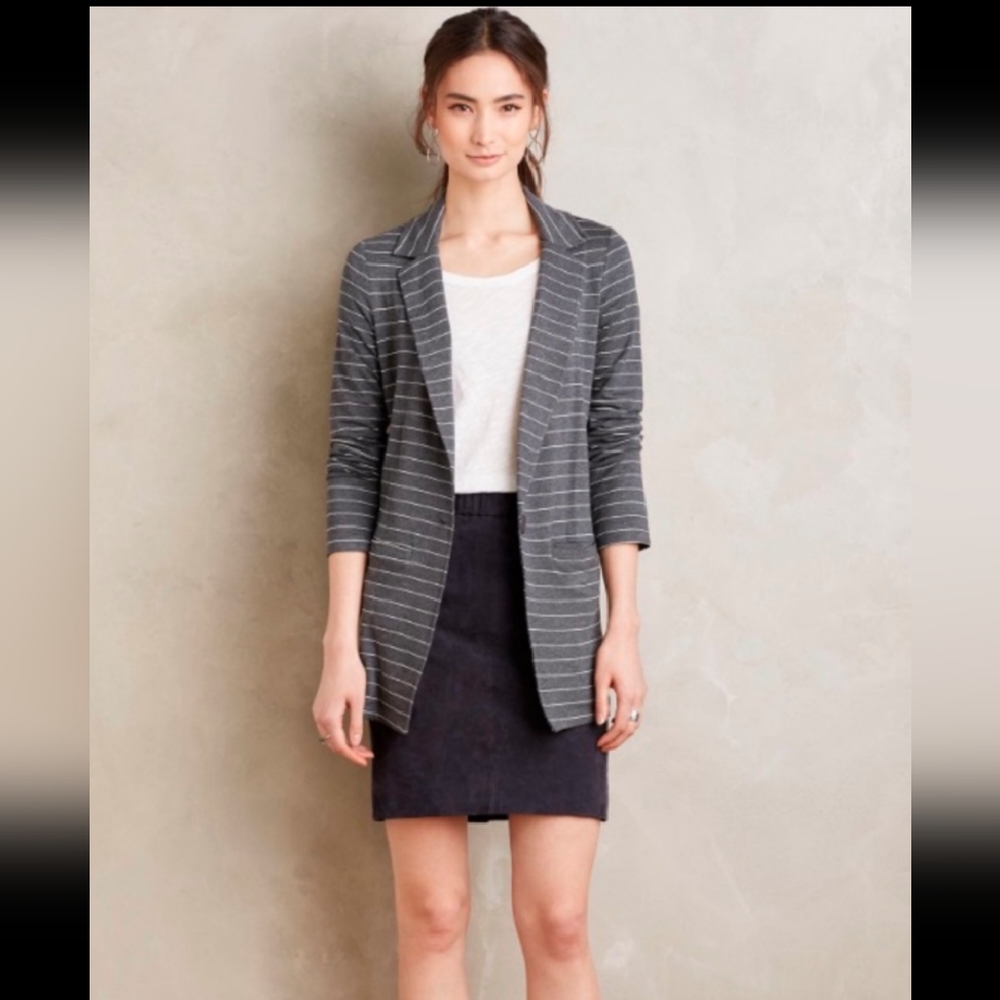 dolan Anthropologie Left Coast Collection Gray Blazer Size S